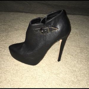Aldo black high heel booties. Good used condition